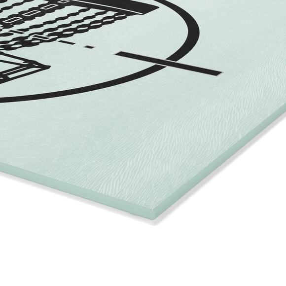 Disc Golf Basket Bullseye Glass Cutting Board Discgolf Discgolfer Gift - Picture 7 of 8